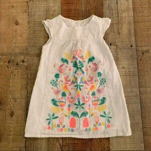 Gymboree girls size 18-24M toddler dress neon birds florals and leaves
